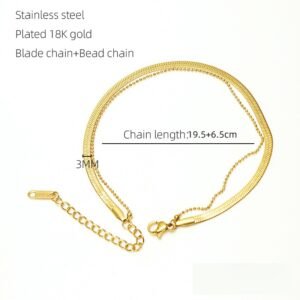 DUOMI Jewelry gold stainless steel snake chain necklace