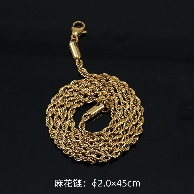 DUOMI Jewelry gold stainless steel necklace