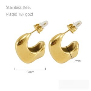 DUOMI Jewelry gold stainless steel earrings