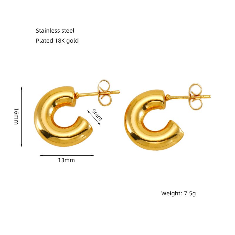 DUOMI Jewelry waterproof stainless steel earrings