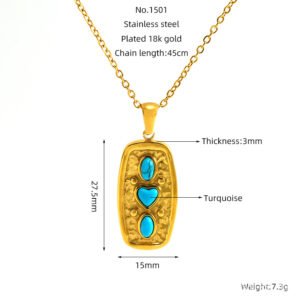 DUOMI Jewelry waterproof stainless steel necklace