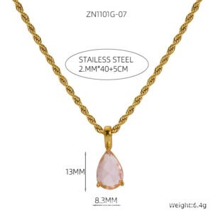 DUOMI Jewelry waterproof stainless steel necklace