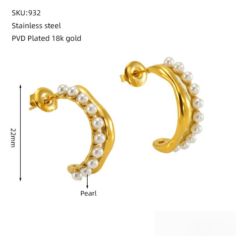 DUOMI Jewelry waterproof stainless steel earrings