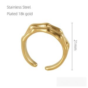 DUOMI Jewelry gold stainless steel ring