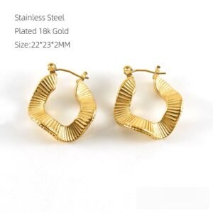 DUOMI Jewelry gold stainless steel earrings