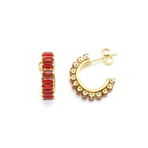 DUOMI Jewelry waterproof stainless steel cz earrings