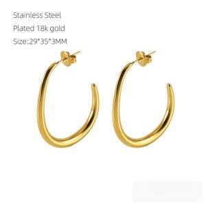 DUOMI Jewelry gold stainless steel earrings