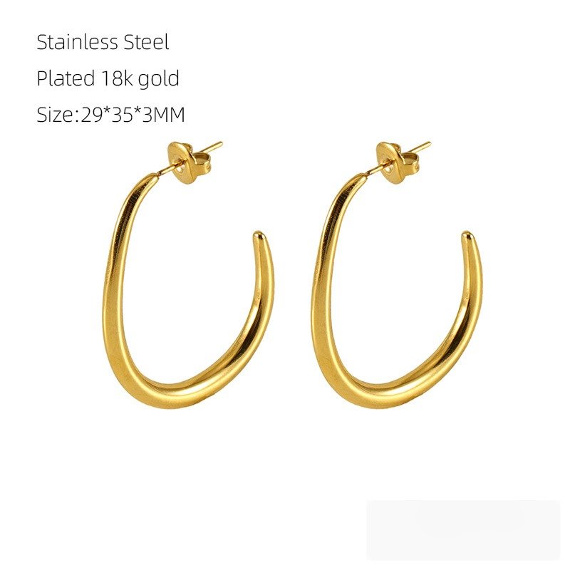 DUOMI Jewelry gold stainless steel earrings