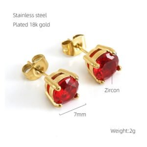 DUOMI Jewelry waterproof stainless steel cz earrings