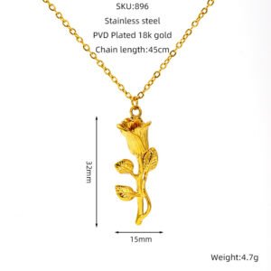 DUOMI Jewelry gold stainless steel necklace