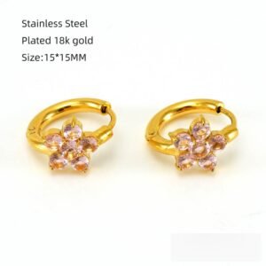 DUOMI Jewelry waterproof stainless steel cz earrings