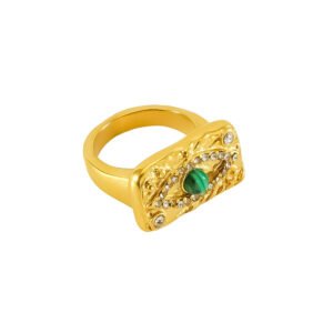 DUOMI Jewelry waterproof stainless steel cz ring