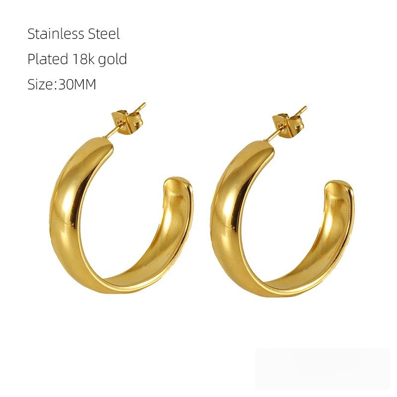 DUOMI Jewelry gold stainless steel earrings