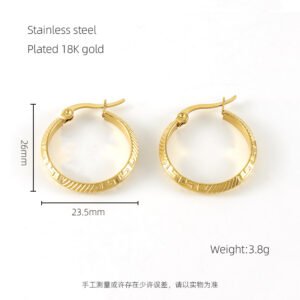 DUOMI Jewelry gold stainless steel earrings