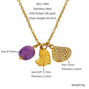 DUOMI Jewelry waterproof stainless steel necklace