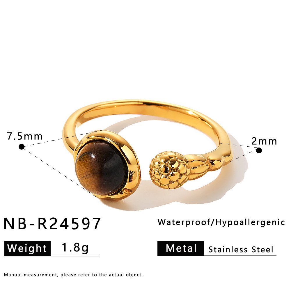 Stainless Steel CZ Vintage Ring Wholesale product image