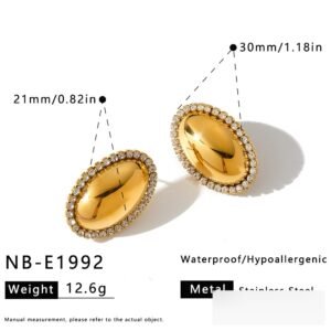 Stainless Steel CZ Minimalist Earrings Style DM5030280 Wholesale product image