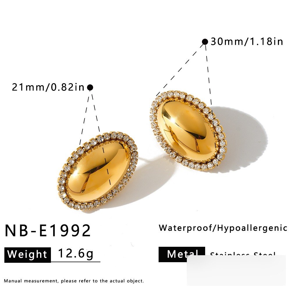 Stainless Steel CZ Minimalist Earrings Style DM5030280 Wholesale product image