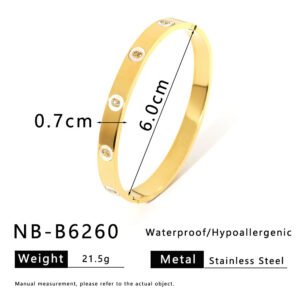 Stainless Steel Heart Clover Hollow Jewelry Bangle Wholesale product image