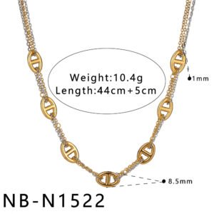 Stainless Steel Heart Geometric Necklace Wholesale product image