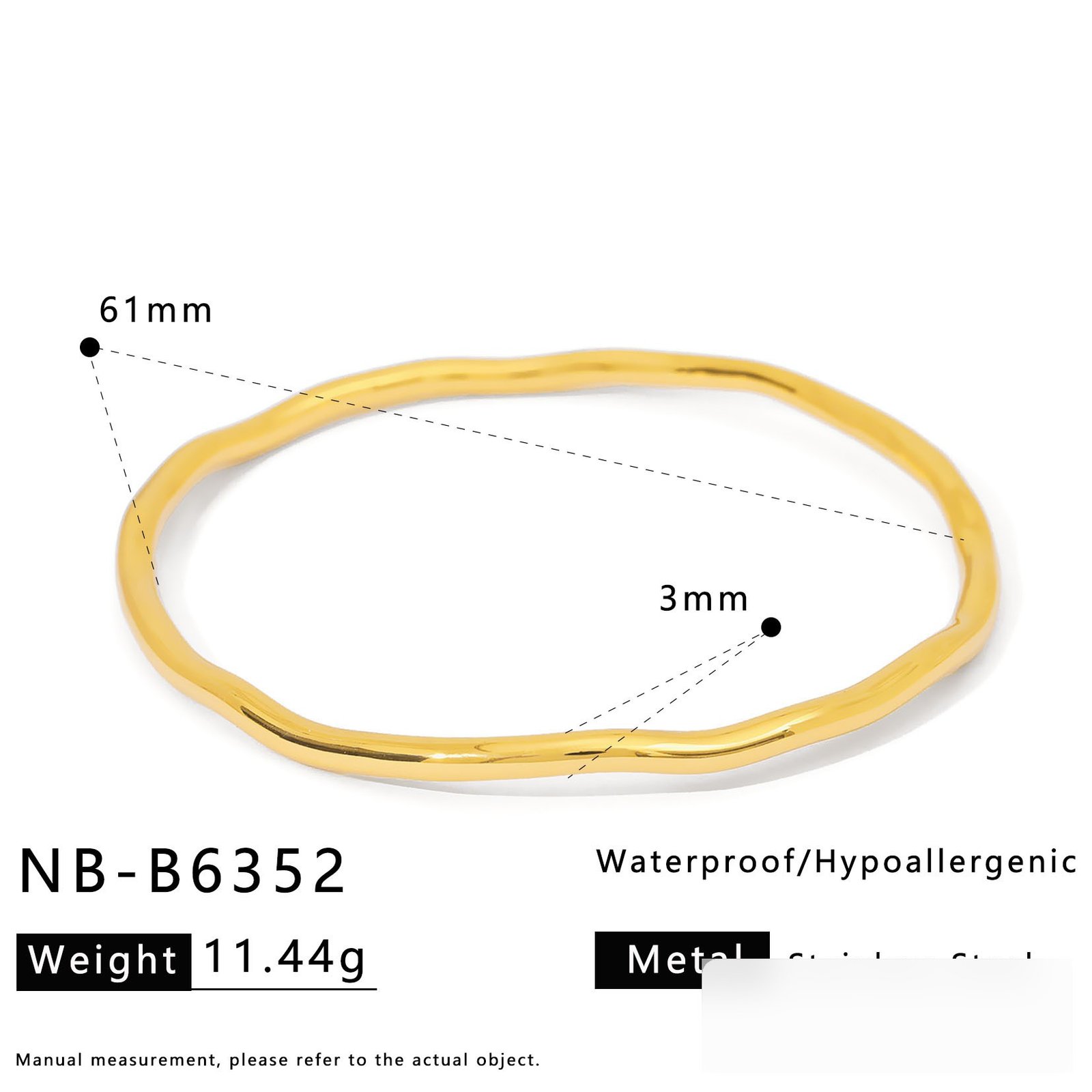 Stainless Steel CZ Minimalist Bangle Style DM5030014 Wholesale product image