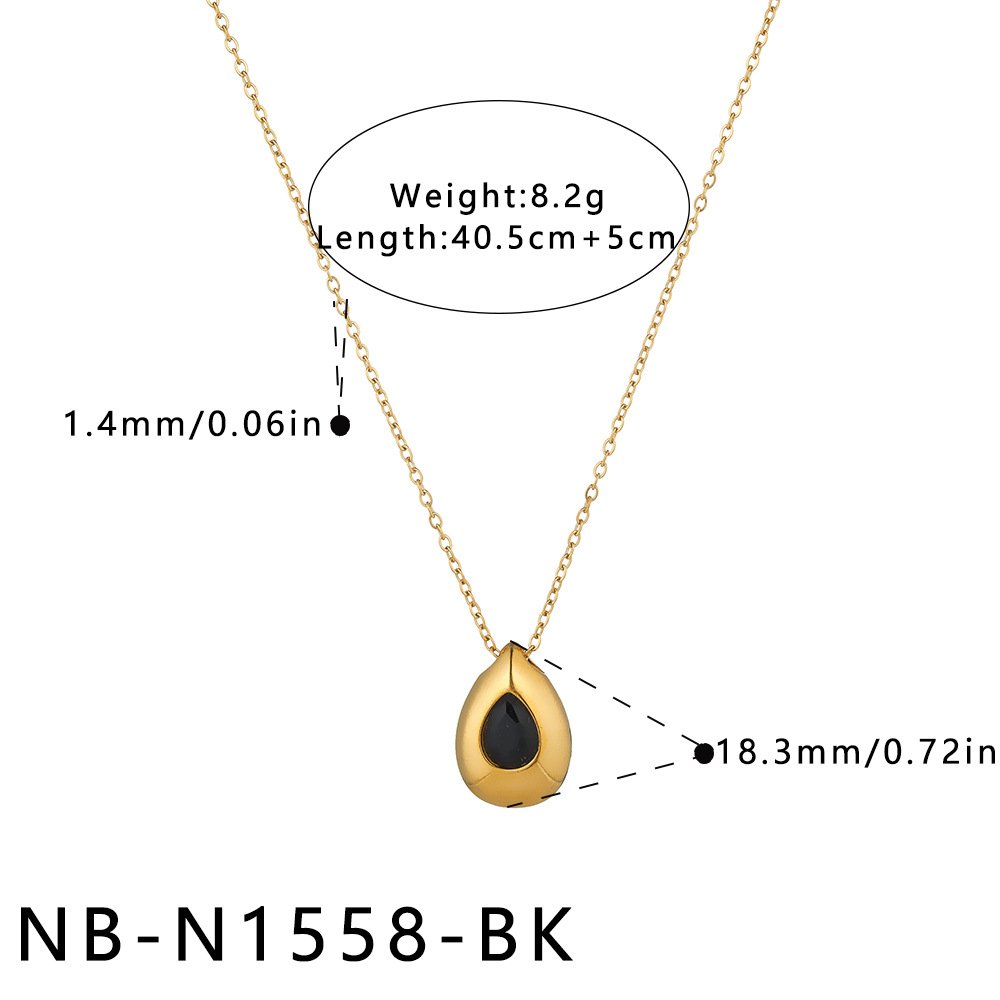 Stainless Steel CZ Minimalist Pendant Wholesale product image