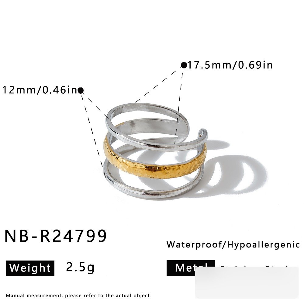Stainless Steel Geometric Irregular Ring Wholesale product image
