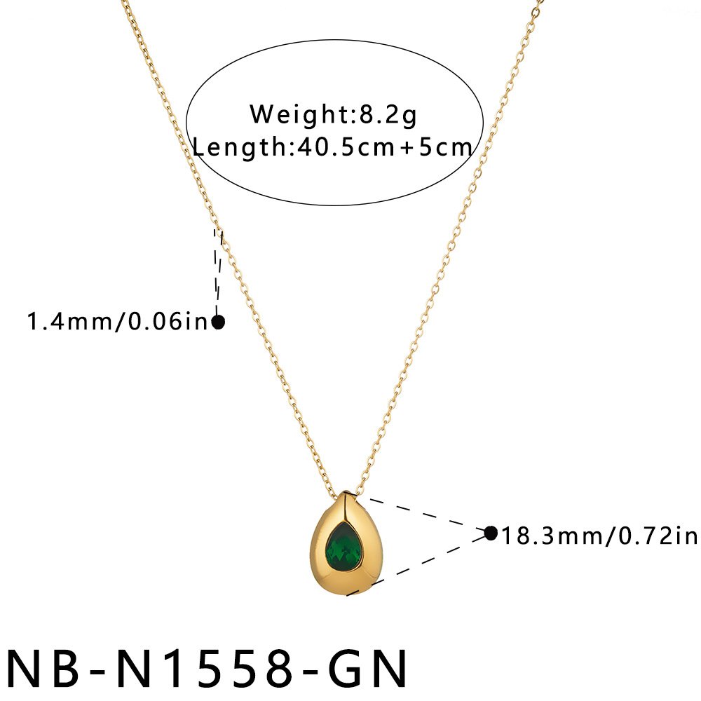 Stainless Steel CZ Minimalist Pendant Wholesale product image