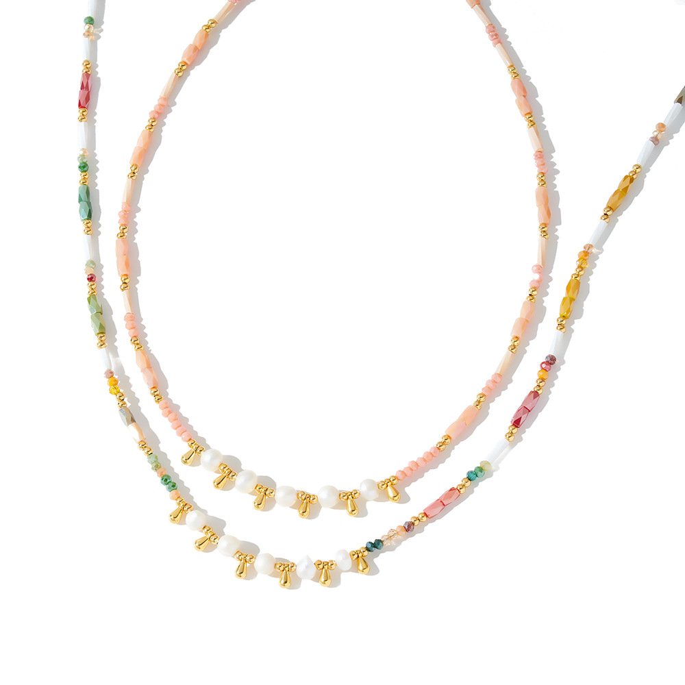 Stainless Steel Pearl Necklace Style DM5030275 Wholesale product image
