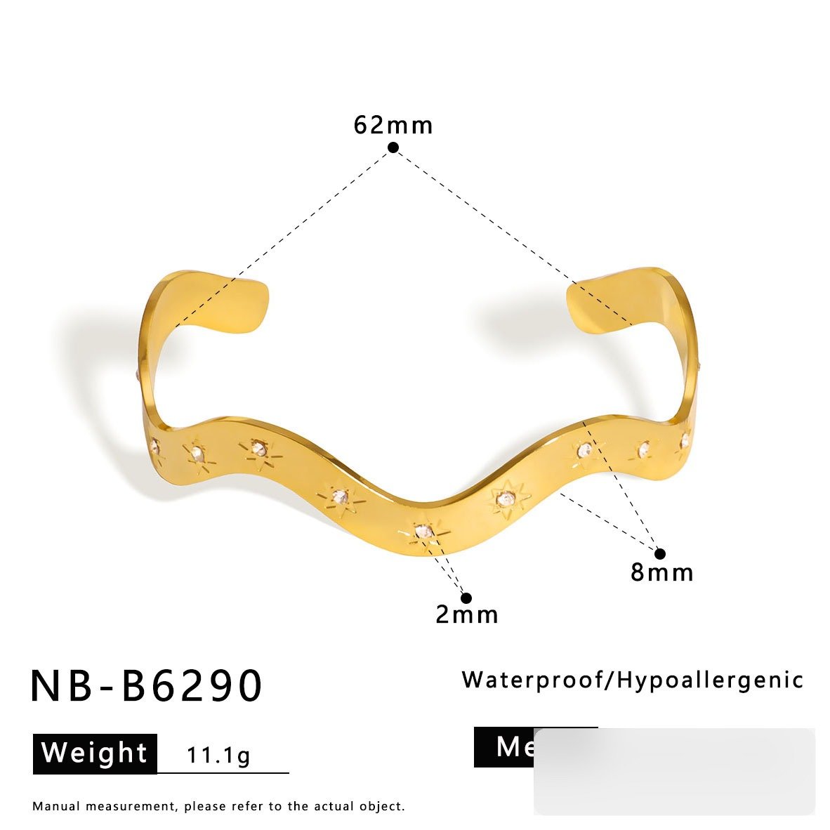 Stainless Steel Flower Geometric Vintage Minimalist Bangle Wholesale product image