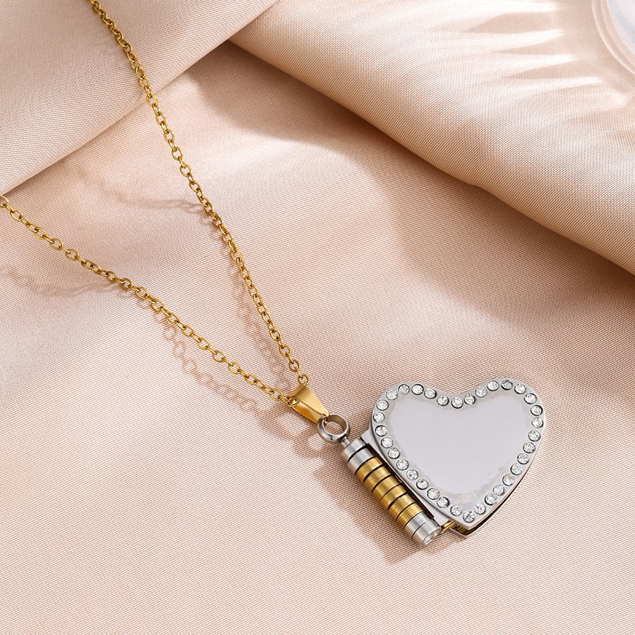 Stainless Steel CZ Heart Pendant Wholesale product image