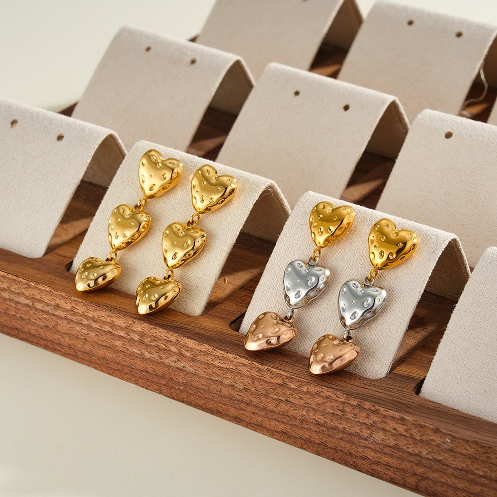 Stainless Steel Heart Minimalist Jewelry Earrings Wholesale product image