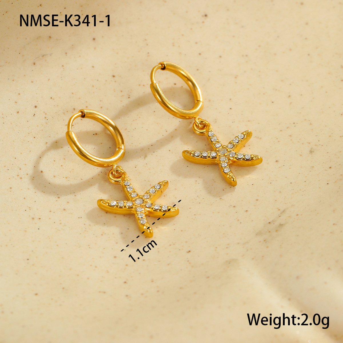 CZ Shell Heart Earrings Wholesale product image