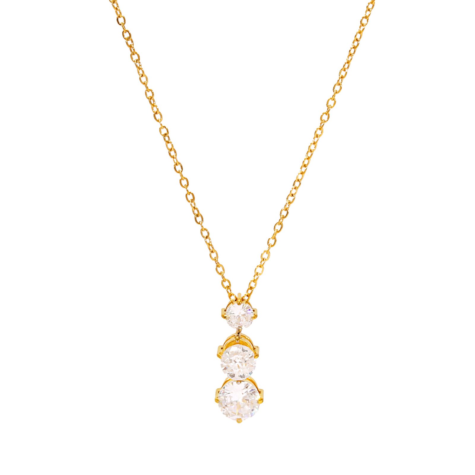 CZ Heart Geometric Minimalist Jewelry Necklace Wholesale product image