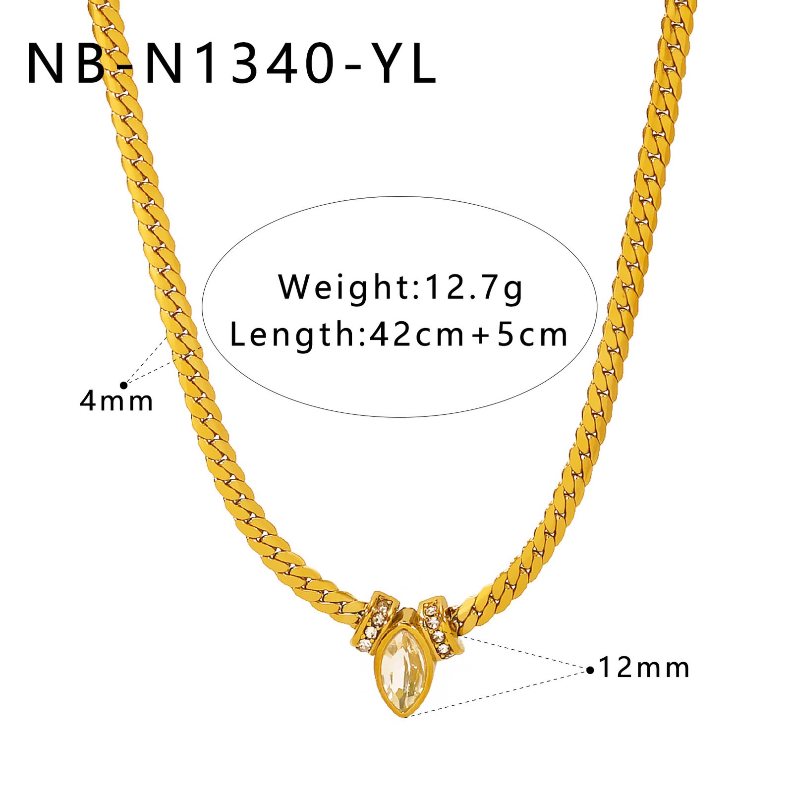 Stainless Steel CZ Snake Minimalist Jewelry Necklace Wholesale product image