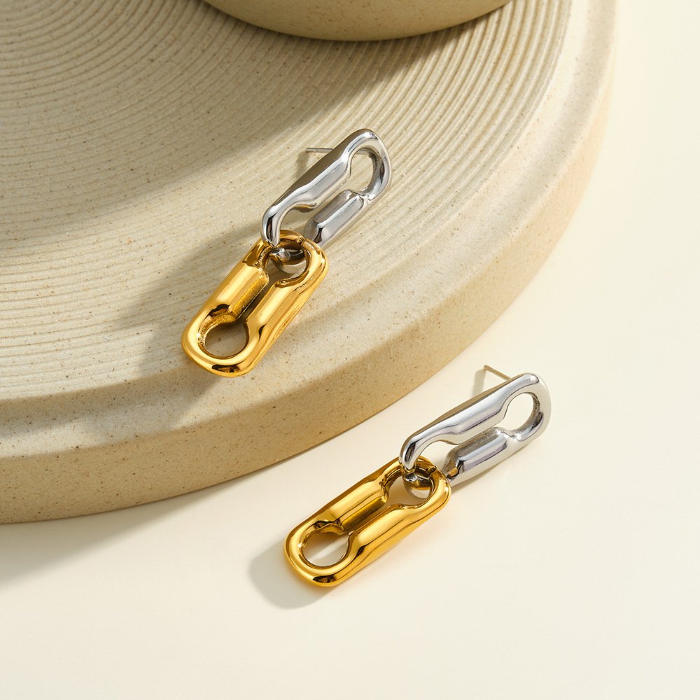 Stainless Steel Geometric Minimalist Earrings Style DM5030045 Wholesale product image