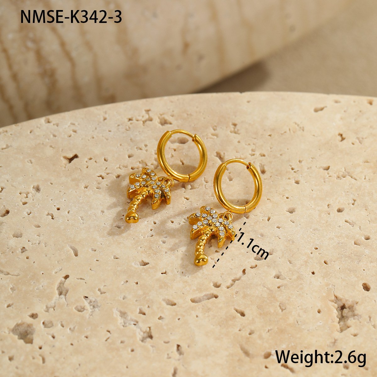 CZ Shell Heart Earrings Wholesale product image