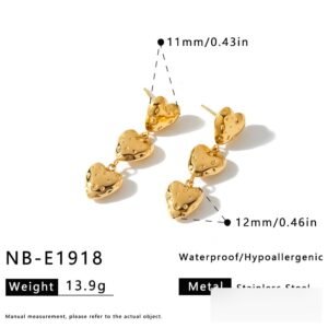 Stainless Steel Heart Minimalist Jewelry Earrings Wholesale product image