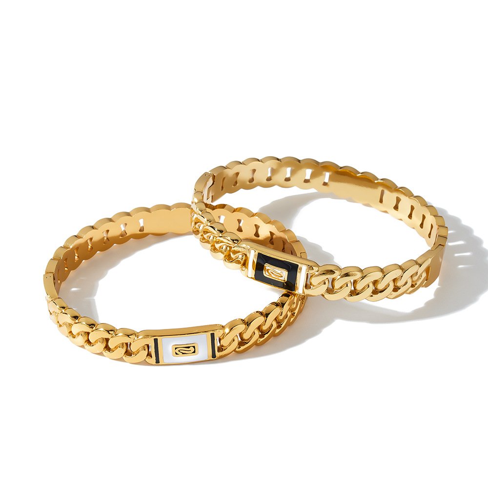 Stainless Steel Vintage Enamel Bangle Wholesale product image