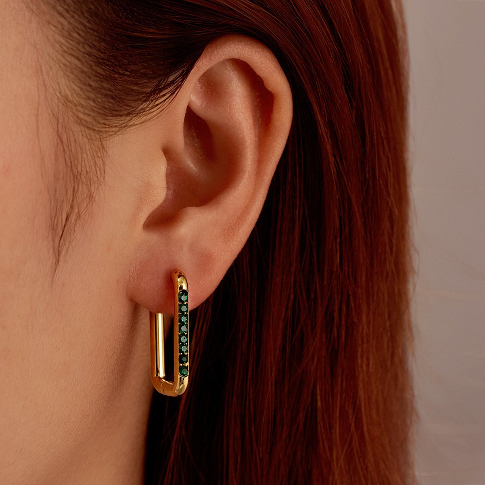 Stainless Steel CZ Earrings Style DMEH0072 Wholesale product image