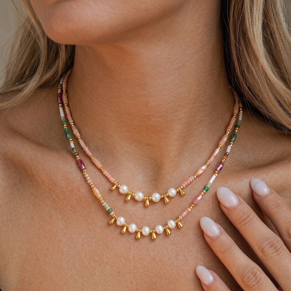 Stainless Steel Pearl Necklace Style DM5030275 Wholesale product image