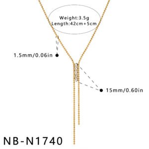 Stainless Steel CZ Geometric Necklace Style DM5030237 Wholesale product image