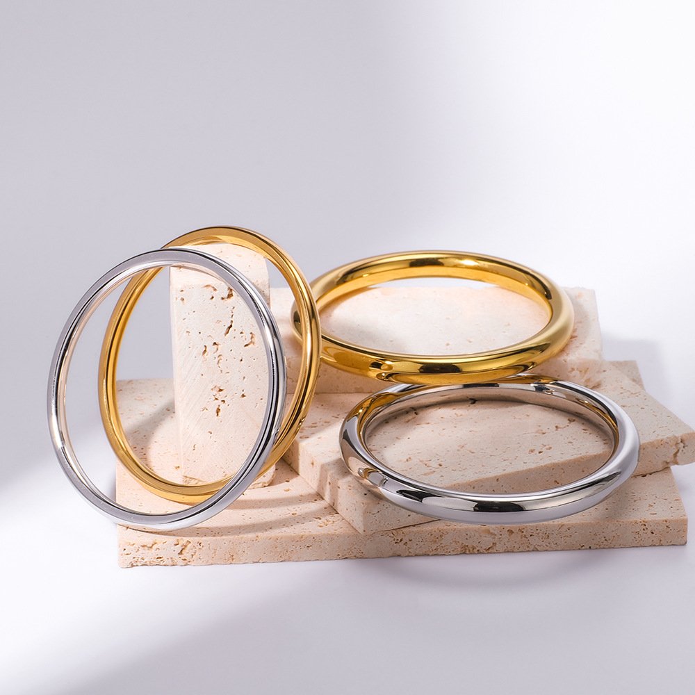 Stainless Steel Heart Minimalist Bangle Wholesale product image