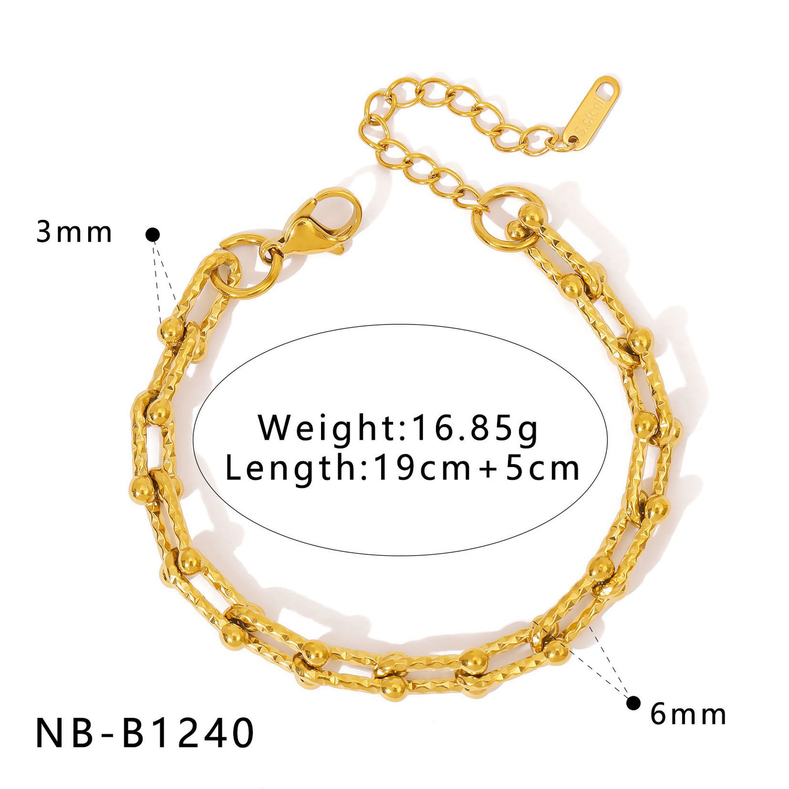 Stainless Steel Flower Snake Bracelet Wholesale product image
