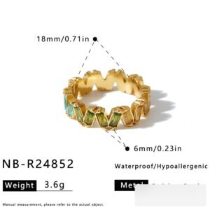 Stainless Steel CZ Geometric Minimalist Ring Style DM5030112 Wholesale product image