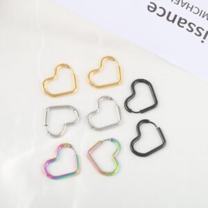 Stainless Steel Heart Earrings Style DMEH0050 Wholesale product image