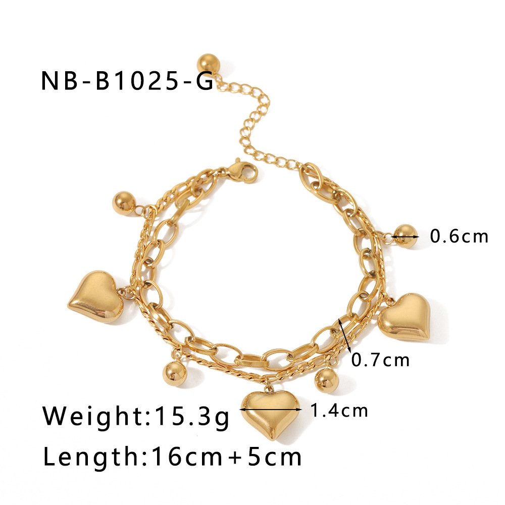 Stainless Steel Heart Jewelry Necklace Wholesale product image