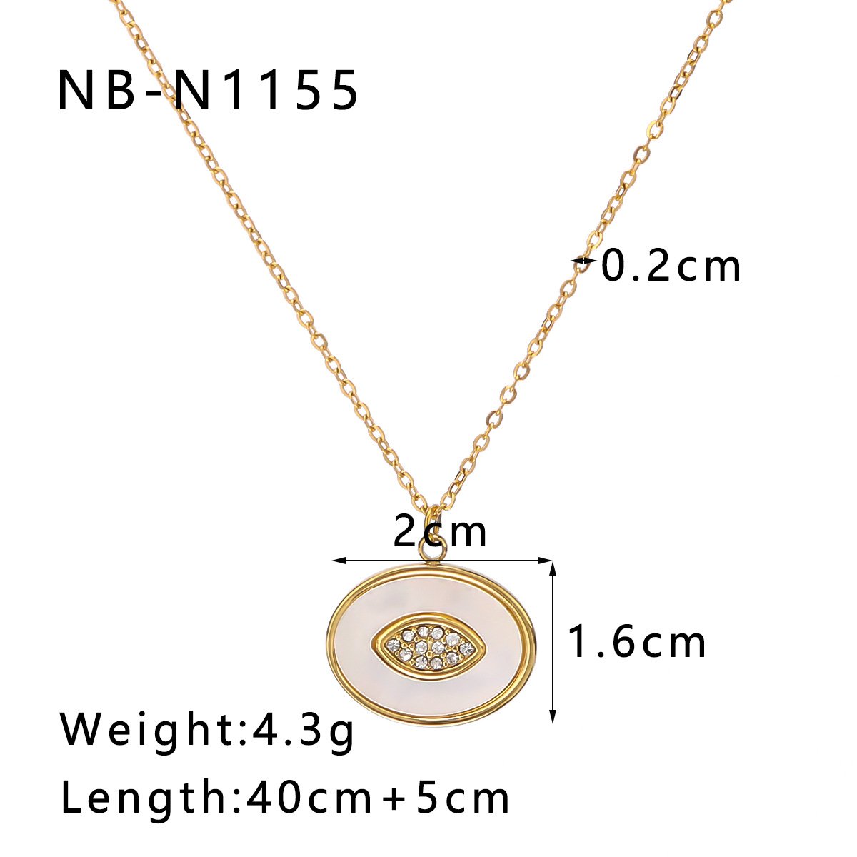Stainless Steel White Shell Pendant Wholesale product image