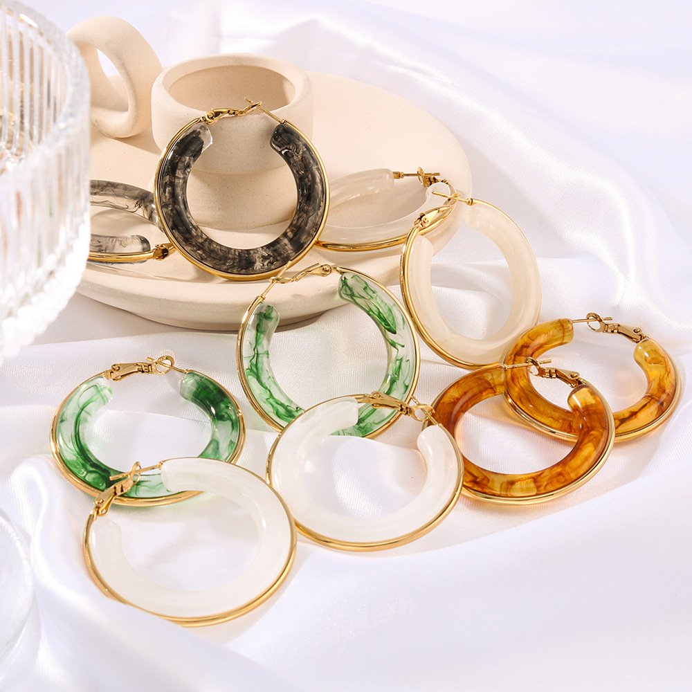 Stainless Steel Hollow Earrings Style DM5030039 Wholesale product image