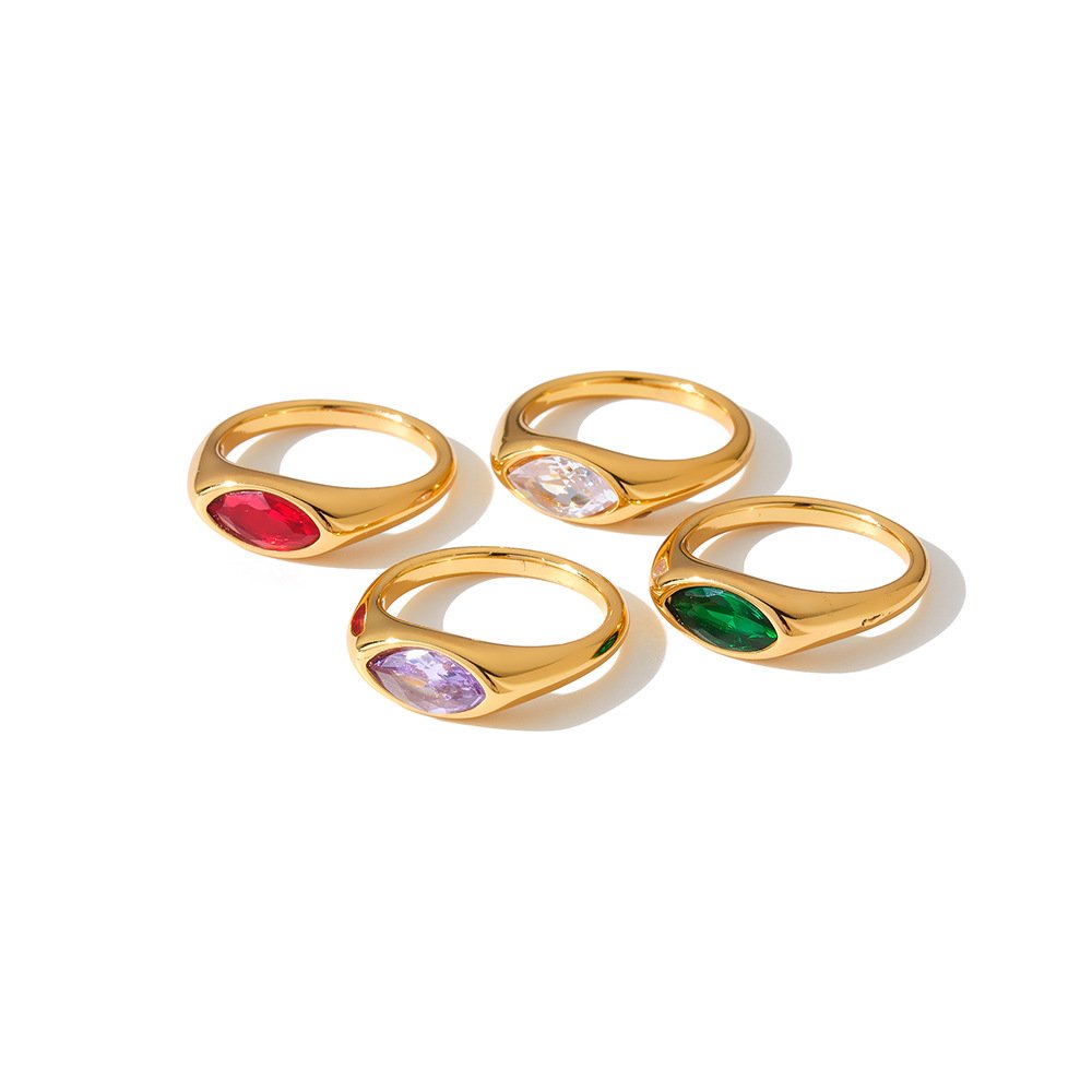 Stainless Steel CZ Geometric Minimalist Ring Style DM5030265 Wholesale product image